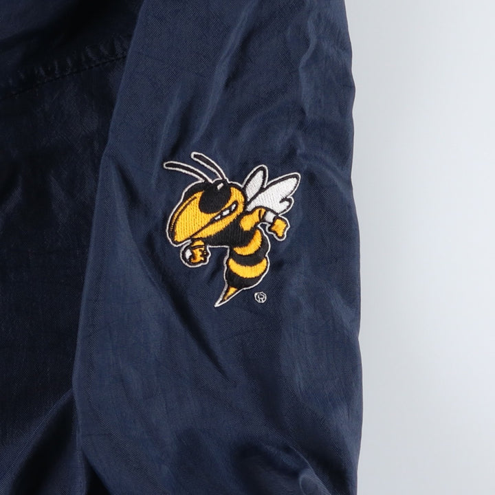 90'S Champion V-neck nylon pullover, men's size XL, vintage Nylon navy blue type Vintage Second Hand