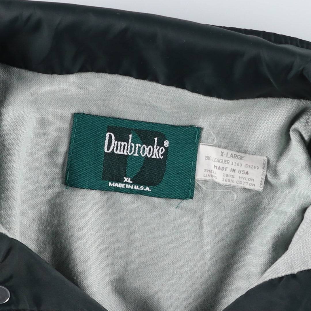 ~90'S Dunbrooke Coach Jacket, Made in USA, Men's XL equivalent, Vintage Nylon black type Vintage Second Hand