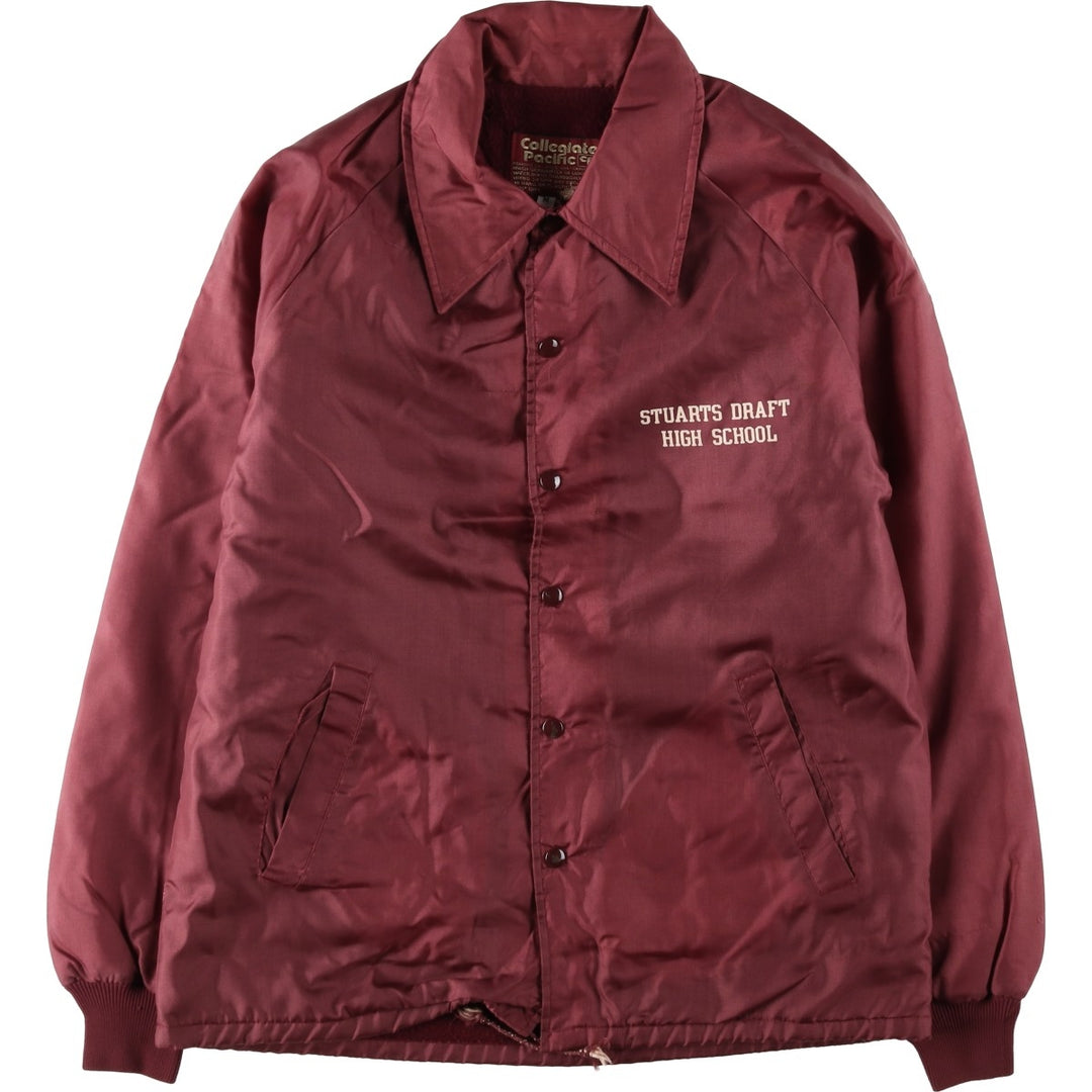 80'S COLLEGIATE PACIFIC College Coach Jacket, Made in USA, Men's Size M (approx.), Vintage unclear wine-red Vintage Second Hand