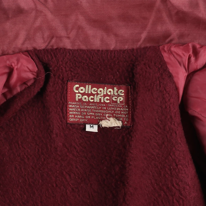 80'S COLLEGIATE PACIFIC College Coach Jacket, Made in USA, Men's Size M (approx.), Vintage unclear wine-red Vintage Second Hand