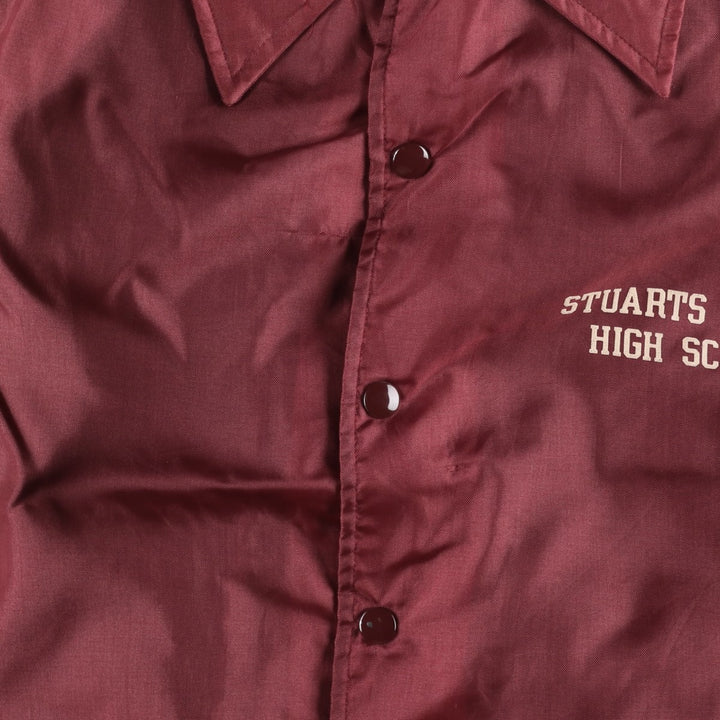 80'S COLLEGIATE PACIFIC College Coach Jacket, Made in USA, Men's Size M (approx.), Vintage unclear wine-red Vintage Second Hand