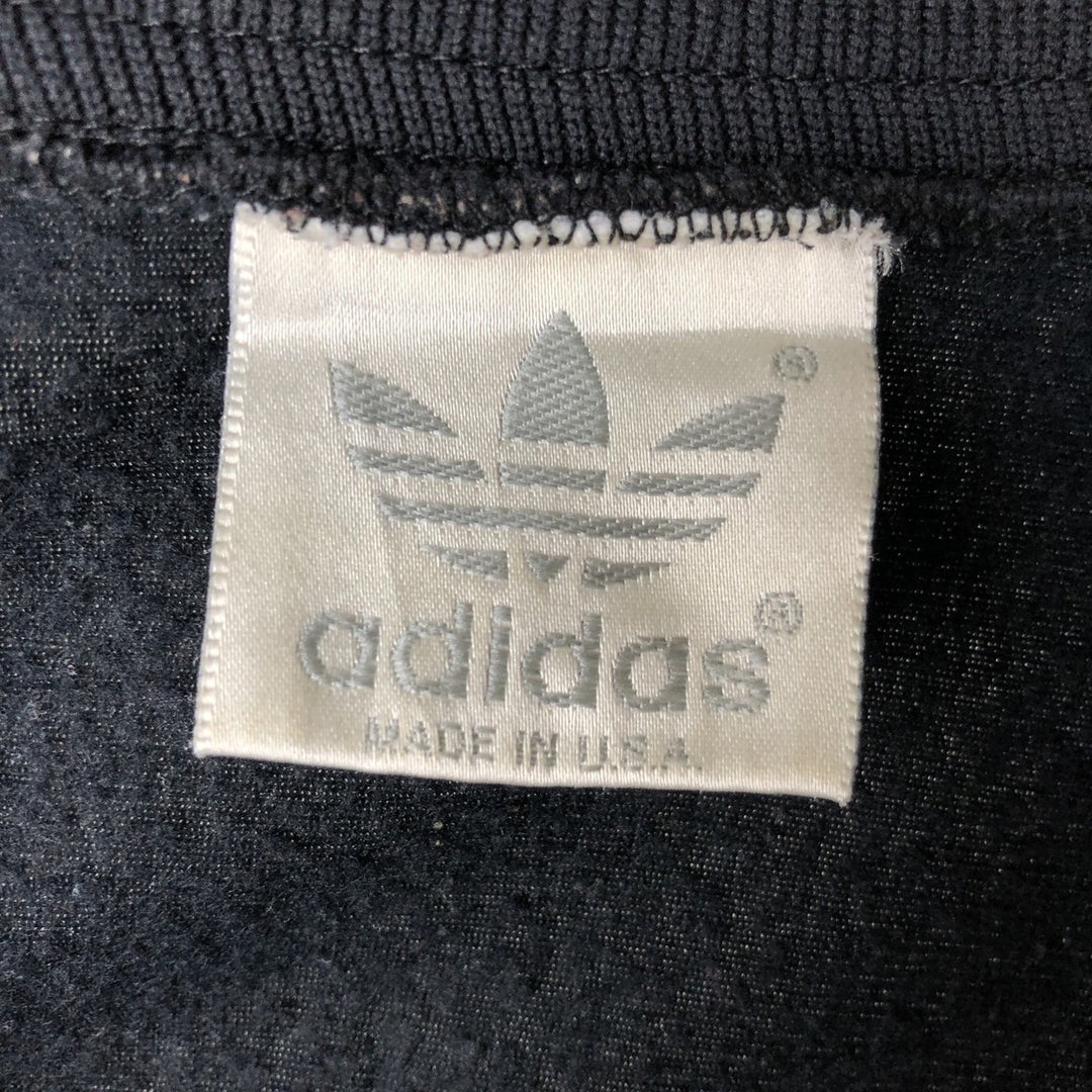 1980'S Adidas ATP-type track jacket, made in USA, men's size M equivalent, vintage. polyester black type Vintage Second Hand