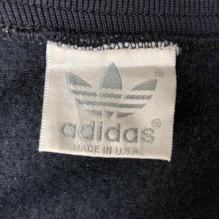 1980'S Adidas ATP-type track jacket, made in USA, men's size M equivalent, vintage. polyester black type Vintage Second Hand