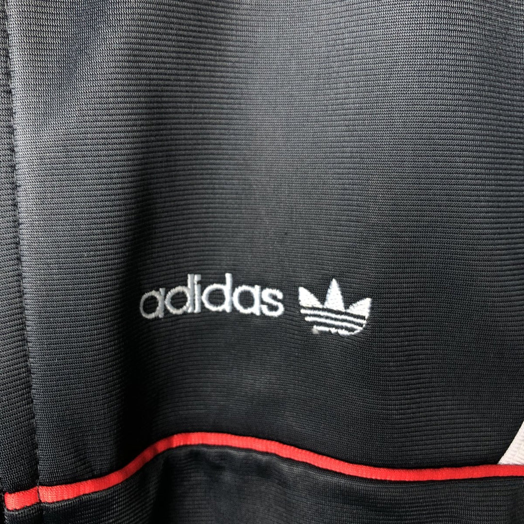 1980'S Adidas ATP-type track jacket, made in USA, men's size M equivalent, vintage. polyester black type Vintage Second Hand