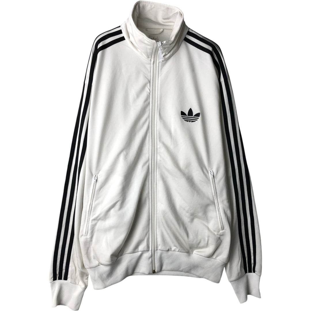 Adidas Trefoil Logo Track Jacket, Men's Size L (approx.) polyester white type Vintage Second Hand