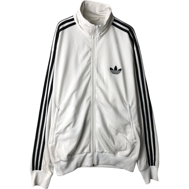 Adidas Trefoil Logo Track Jacket, Men's Size L (approx.) polyester white type Vintage Second Hand