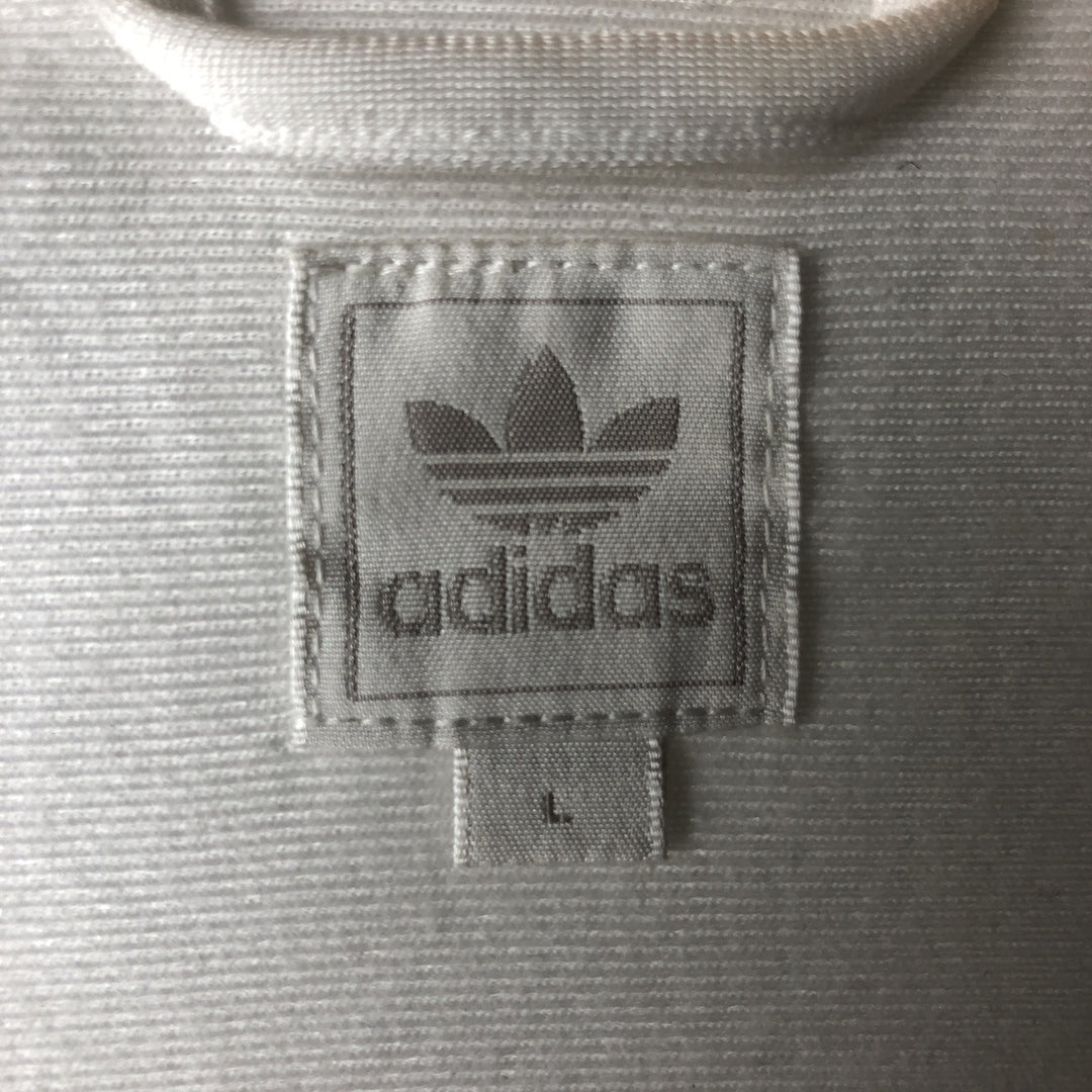 Adidas Trefoil Logo Track Jacket, Men's Size L (approx.) polyester white type Vintage Second Hand