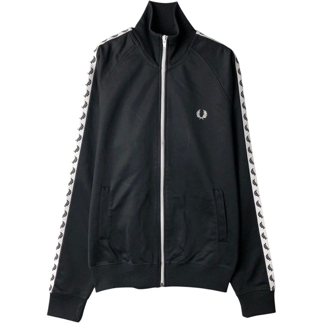 Fred Perry track jacket with one-point logo, men's size S (approx.) polyester black type Vintage Second Hand