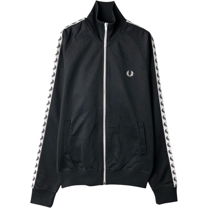 Fred Perry track jacket with one-point logo, men's size S (approx.) polyester black type Vintage Second Hand