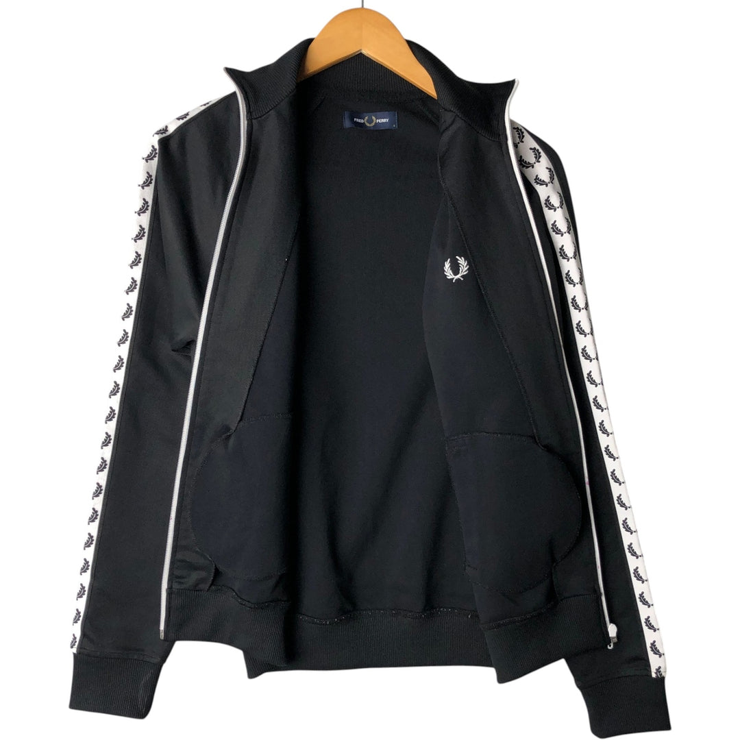 Fred Perry track jacket with one-point logo, men's size S (approx.) polyester black type Vintage Second Hand