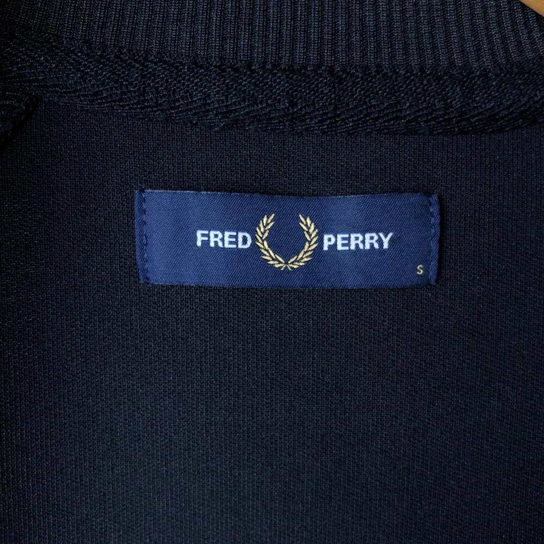 Fred Perry track jacket with one-point logo, men's size S (approx.) polyester black type Vintage Second Hand