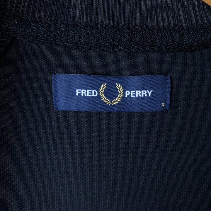 Fred Perry track jacket with one-point logo, men's size S (approx.) polyester black type Vintage Second Hand
