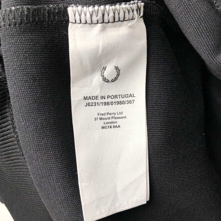 Fred Perry track jacket with one-point logo, men's size S (approx.) polyester black type Vintage Second Hand