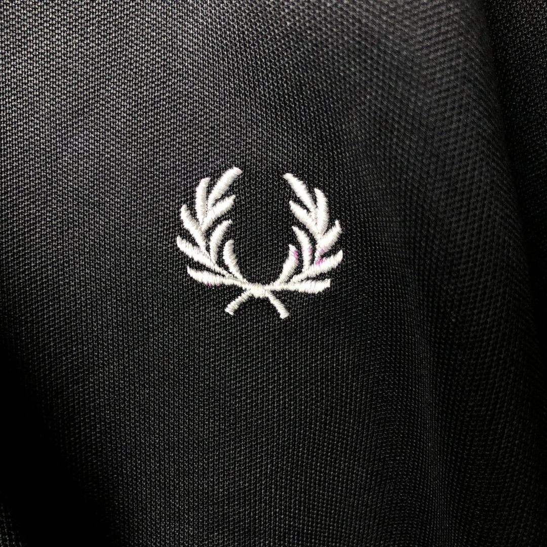 Fred Perry track jacket with one-point logo, men's size S (approx.) polyester black type Vintage Second Hand
