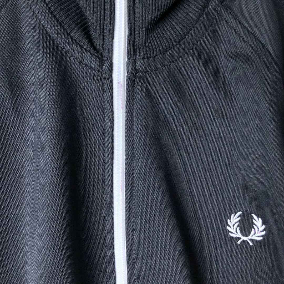 Fred Perry track jacket with one-point logo, men's size S (approx.) polyester black type Vintage Second Hand
