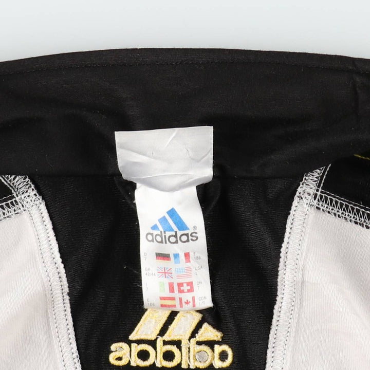 90s-00'S Adidas collared jersey track jacket, men's size L (approx.) polyester black type Vintage Second Hand