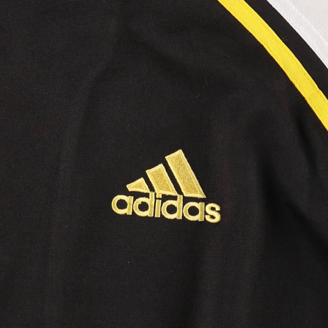 90s-00'S Adidas collared jersey track jacket, men's size L (approx.) polyester black type Vintage Second Hand