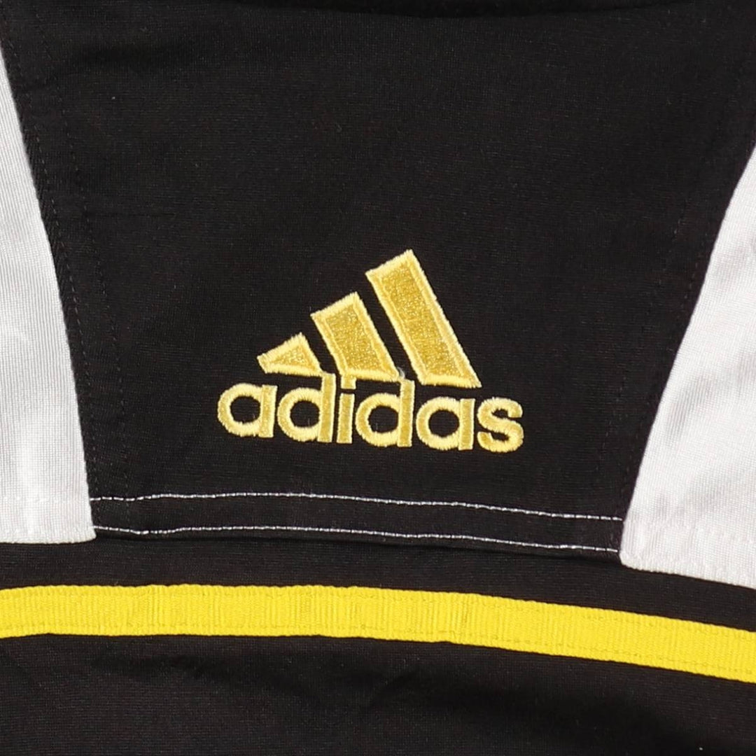 90s-00'S Adidas collared jersey track jacket, men's size L (approx.) polyester black type Vintage Second Hand