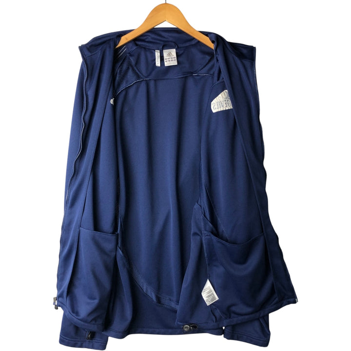 00'S adidas jersey track jacket, men's XL size polyester blue type Vintage Second Hand