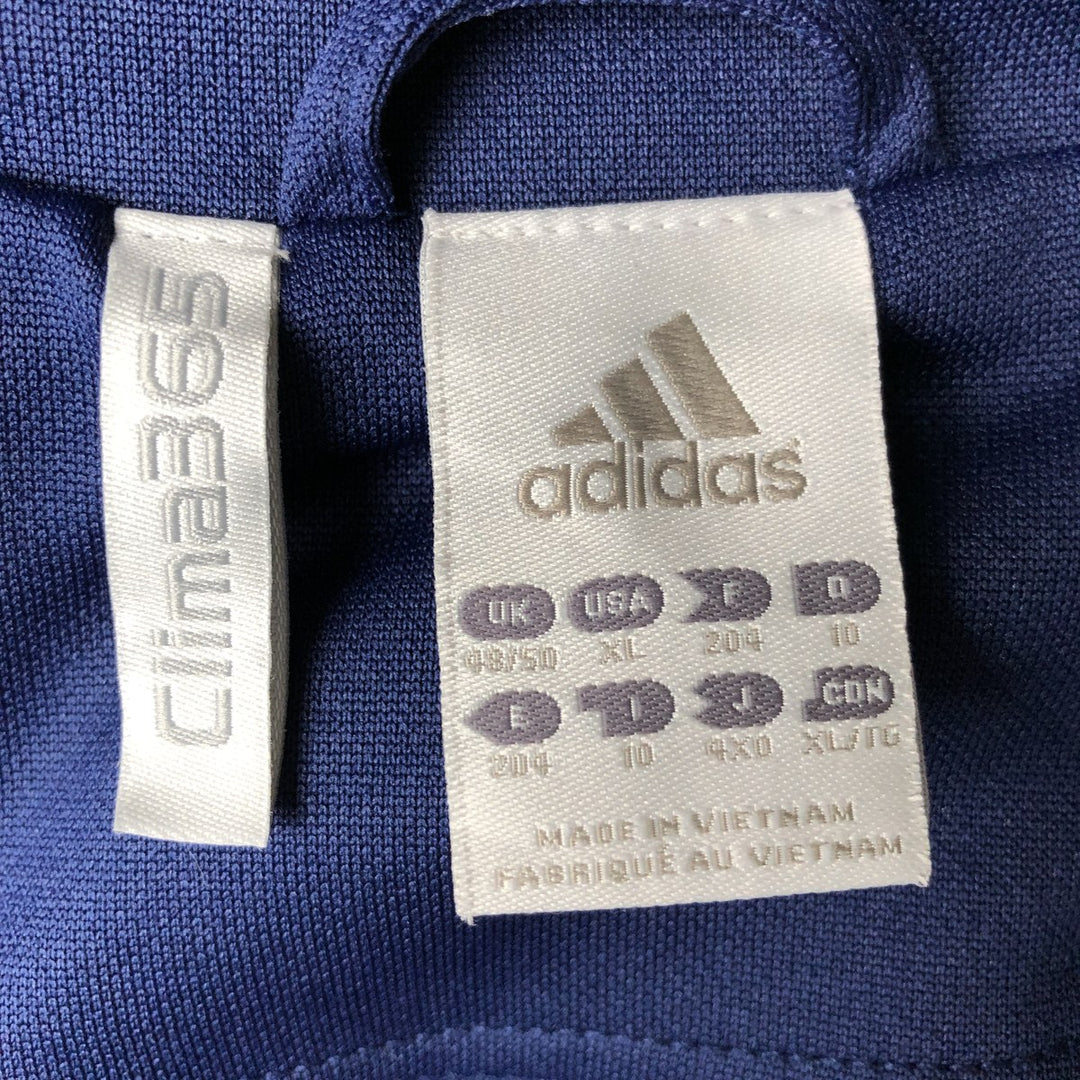 00'S adidas jersey track jacket, men's XL size polyester blue type Vintage Second Hand