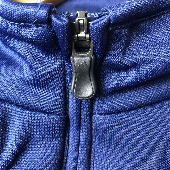 00'S adidas jersey track jacket, men's XL size polyester blue type Vintage Second Hand