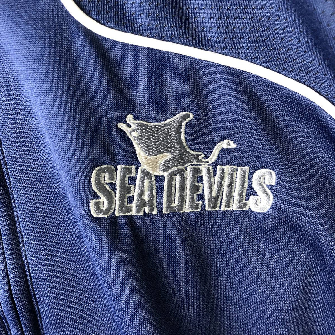 00'S adidas jersey track jacket, men's XL size polyester blue type Vintage Second Hand