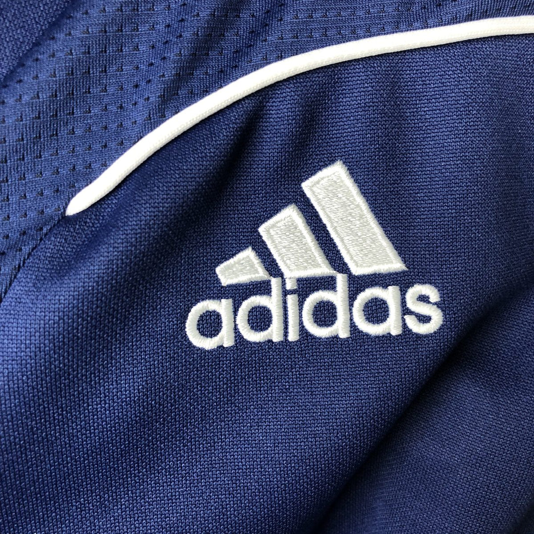 00'S adidas jersey track jacket, men's XL size polyester blue type Vintage Second Hand