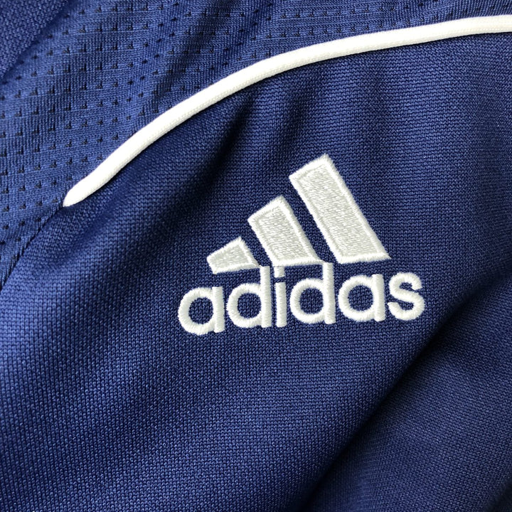 00'S adidas jersey track jacket, men's XL size polyester blue type Vintage Second Hand