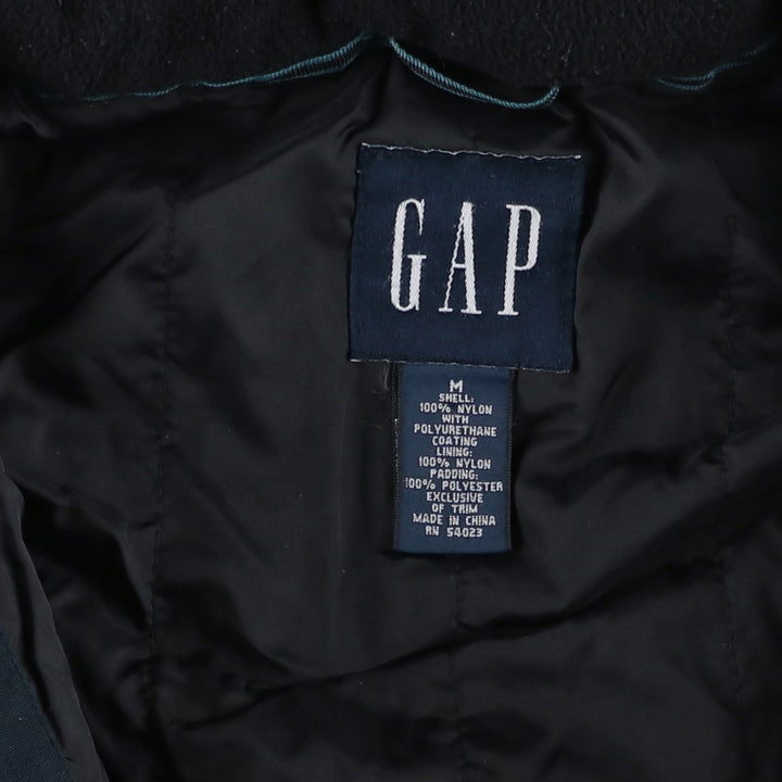 90'S GAP Vintage Padded Puffer Jacket, Men's Size Medium Nylon navy blue type Vintage Second Hand