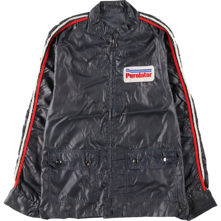 Vintage nylon racing jacket, men's size M unclear black type Vintage Second Hand