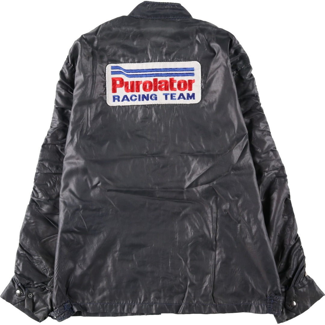 Vintage nylon racing jacket, men's size M unclear black type Vintage Second Hand