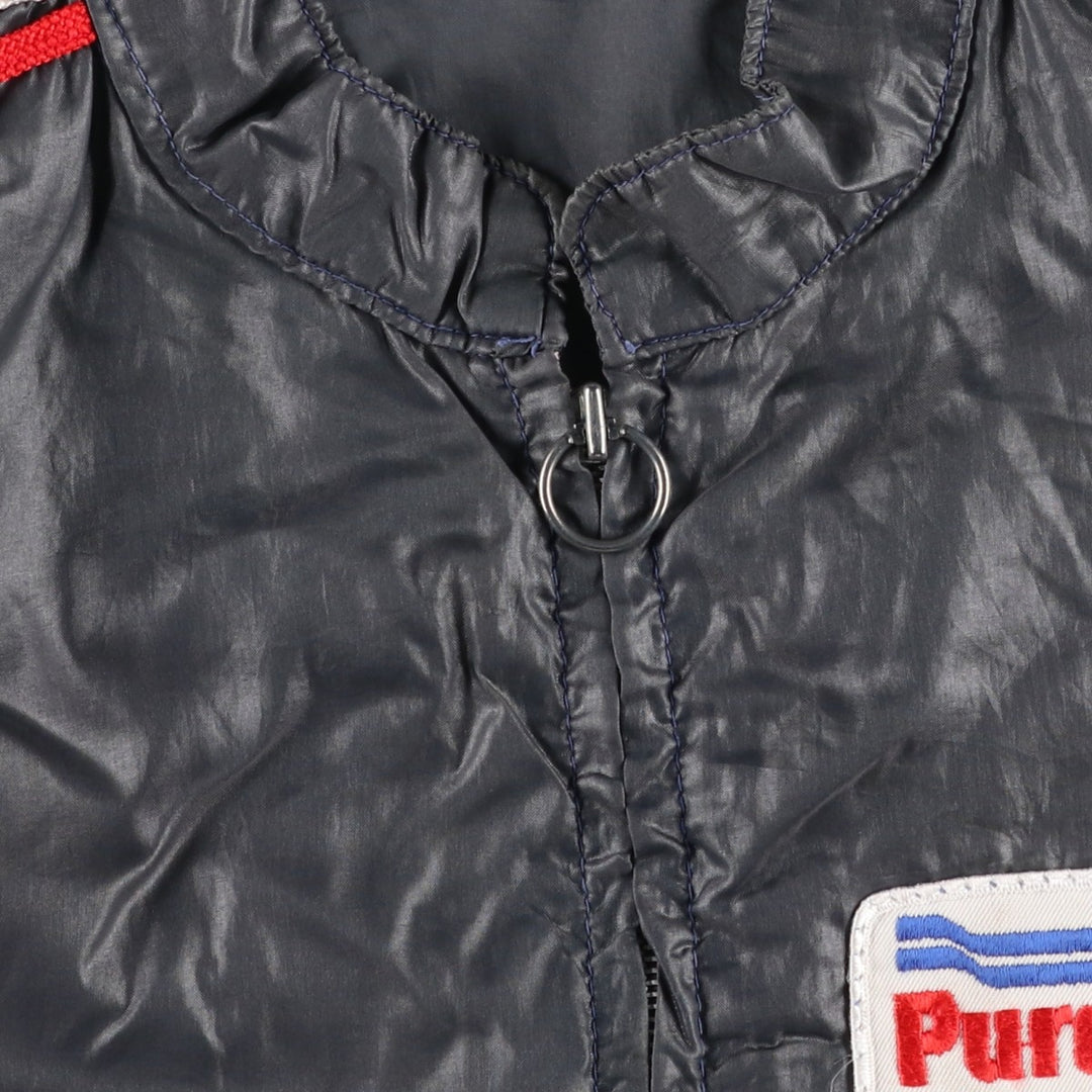 Vintage nylon racing jacket, men's size M unclear black type Vintage Second Hand