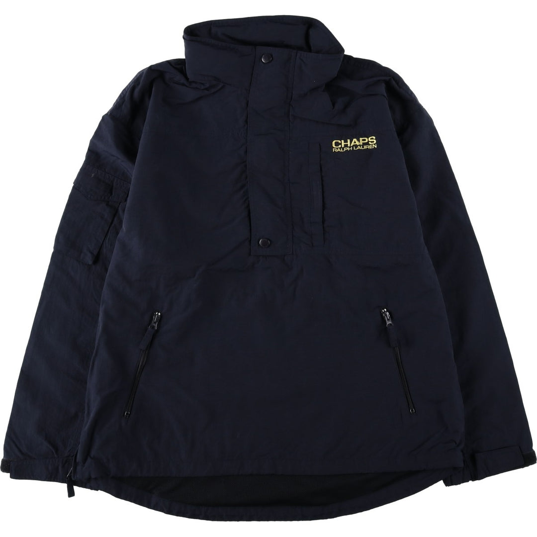 Ralph Lauren Chaps Anorak Jacket, Made in Russia, Men's Size L Nylon navy blue type Vintage Second Hand
