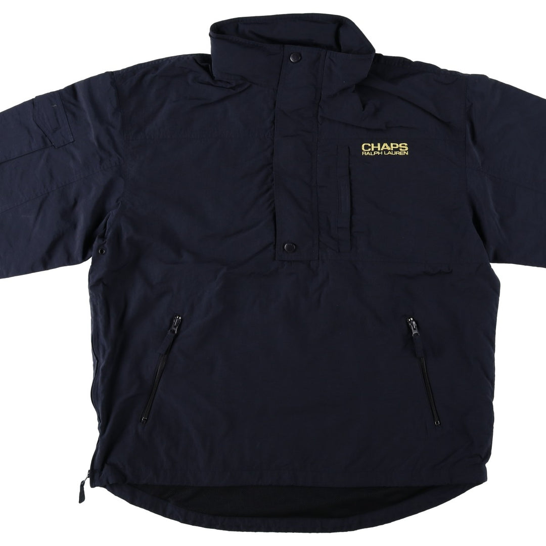 Ralph Lauren Chaps Anorak Jacket, Made in Russia, Men's Size L Nylon navy blue type Vintage Second Hand