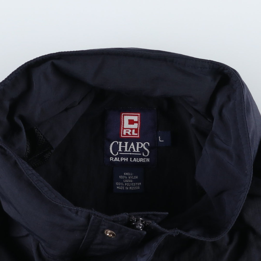 Ralph Lauren Chaps Anorak Jacket, Made in Russia, Men's Size L Nylon navy blue type Vintage Second Hand