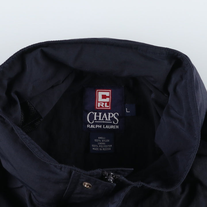 Ralph Lauren Chaps Anorak Jacket, Made in Russia, Men's Size L Nylon navy blue type Vintage Second Hand