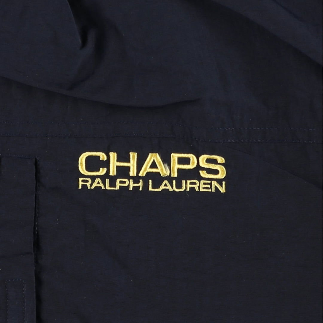 Ralph Lauren Chaps Anorak Jacket, Made in Russia, Men's Size L Nylon navy blue type Vintage Second Hand