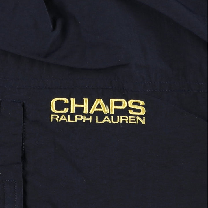 Ralph Lauren Chaps Anorak Jacket, Made in Russia, Men's Size L Nylon navy blue type Vintage Second Hand