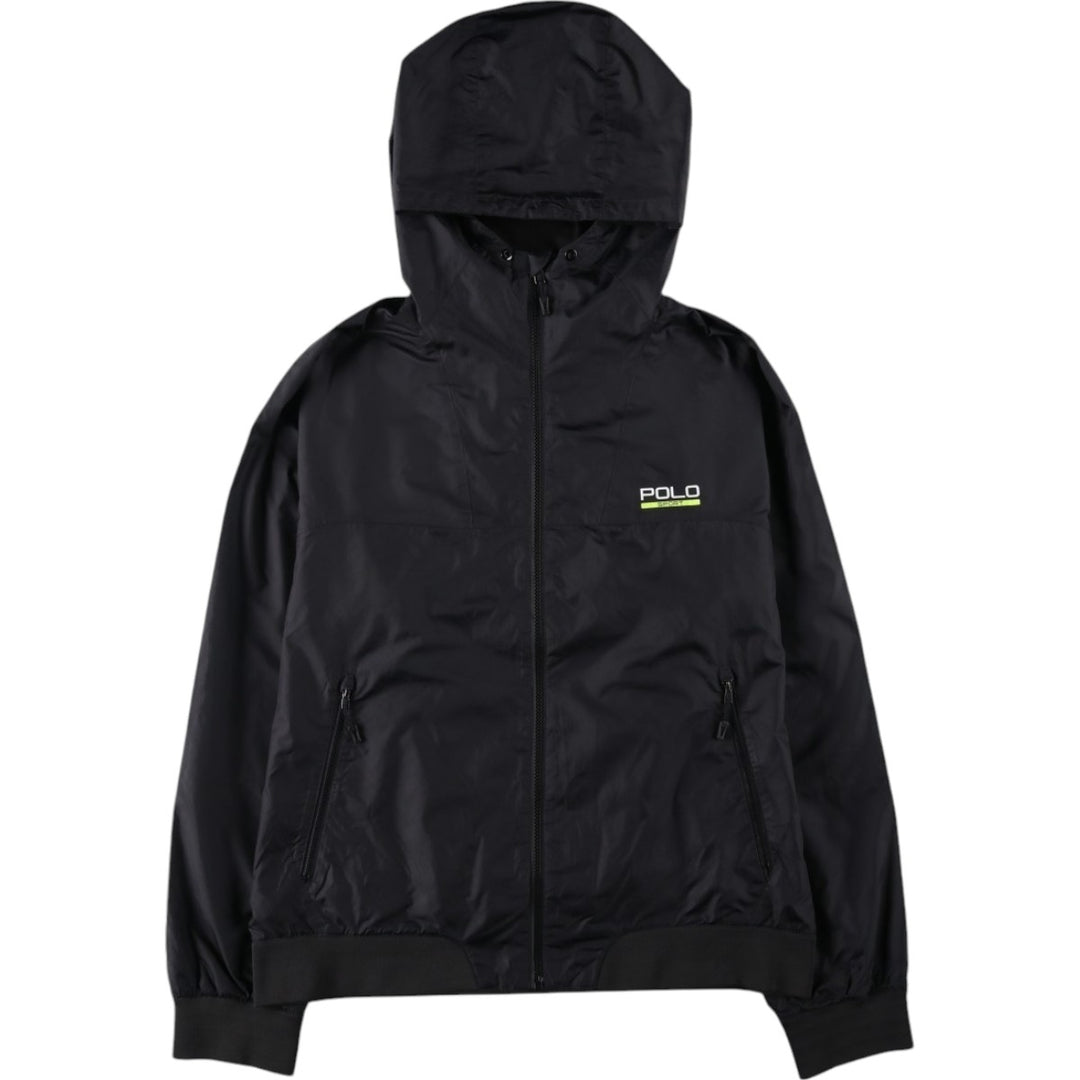Ralph Lauren POLO SPORT hooded windbreaker, men's size XL (approx.) polyester black type Vintage Second Hand