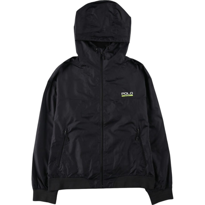 Ralph Lauren POLO SPORT hooded windbreaker, men's size XL (approx.) polyester black type Vintage Second Hand