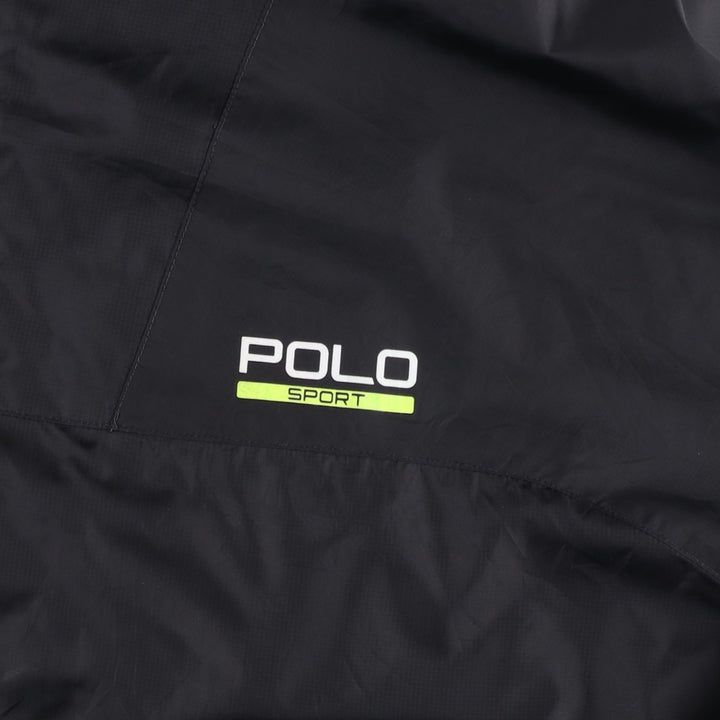 Ralph Lauren POLO SPORT hooded windbreaker, men's size XL (approx.) polyester black type Vintage Second Hand