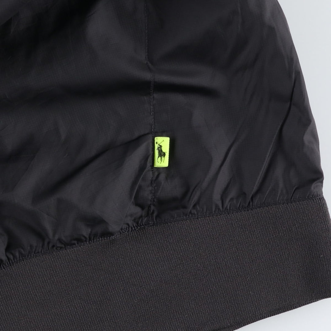 Ralph Lauren POLO SPORT hooded windbreaker, men's size XL (approx.) polyester black type Vintage Second Hand