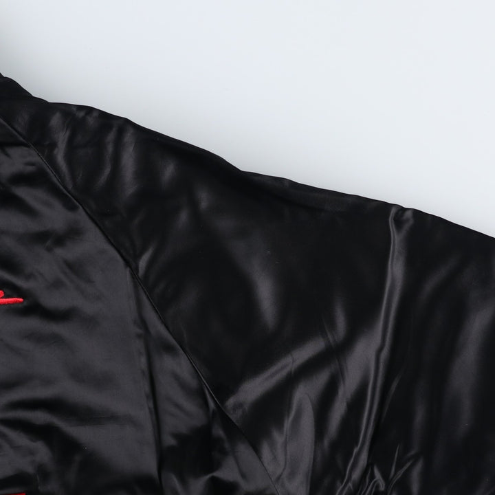 80s-90'S ASW JACKETS Chevrolet Badge Nylon Varsity Jacket Award Jacket Made in USA Men's XL Equivalent Nylon black type Vintage Second Hand