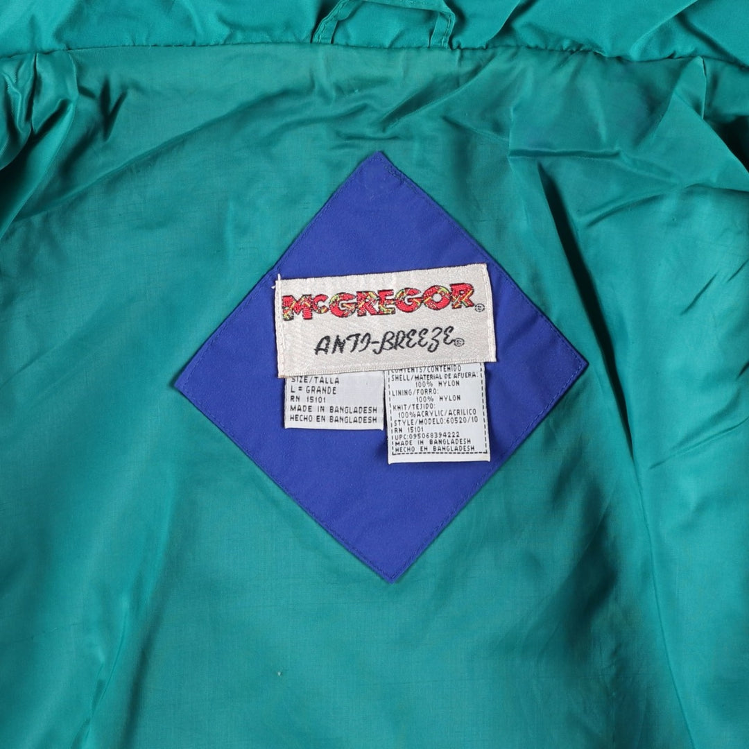 1990'S McGREGOR ANTI-BREEZE Nylon Jacket, Men's Size L (approx.), Vintage Nylon blue type Vintage Second Hand