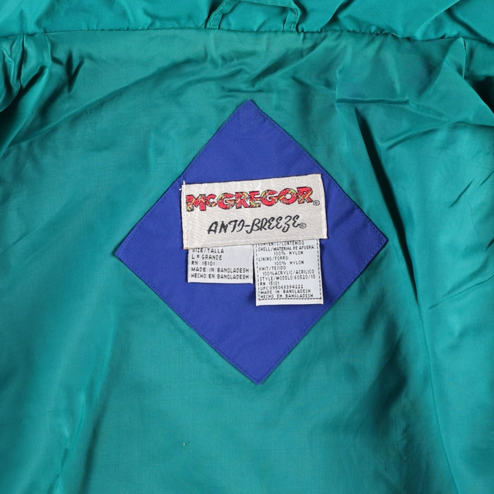 1990'S McGREGOR ANTI-BREEZE Nylon Jacket, Men's Size L (approx.), Vintage Nylon blue type Vintage Second Hand