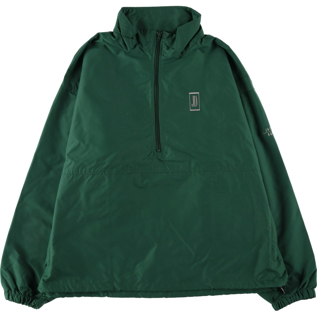 80s-90'S Lands' End Anorak Jacket, Men's XL equivalent, Vintage Nylon Green type dark green Vintage Second Hand