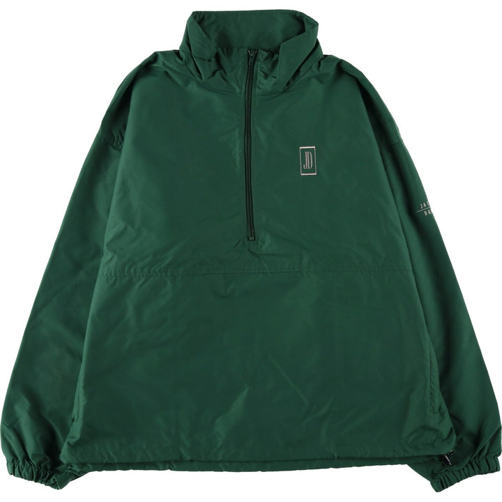 80s-90'S Lands' End Anorak Jacket, Men's XL equivalent, Vintage Nylon Green type dark green Vintage Second Hand
