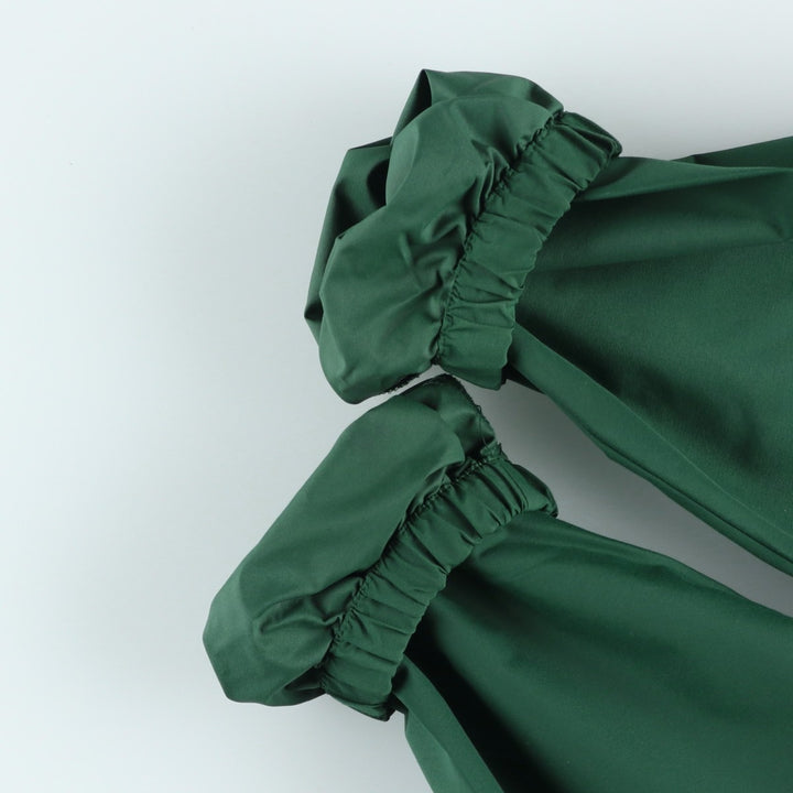80s-90'S Lands' End Anorak Jacket, Men's XL equivalent, Vintage Nylon Green type dark green Vintage Second Hand