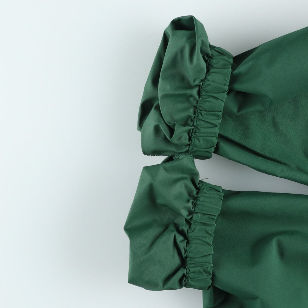 80s-90'S Lands' End Anorak Jacket, Men's XL equivalent, Vintage Nylon Green type dark green Vintage Second Hand