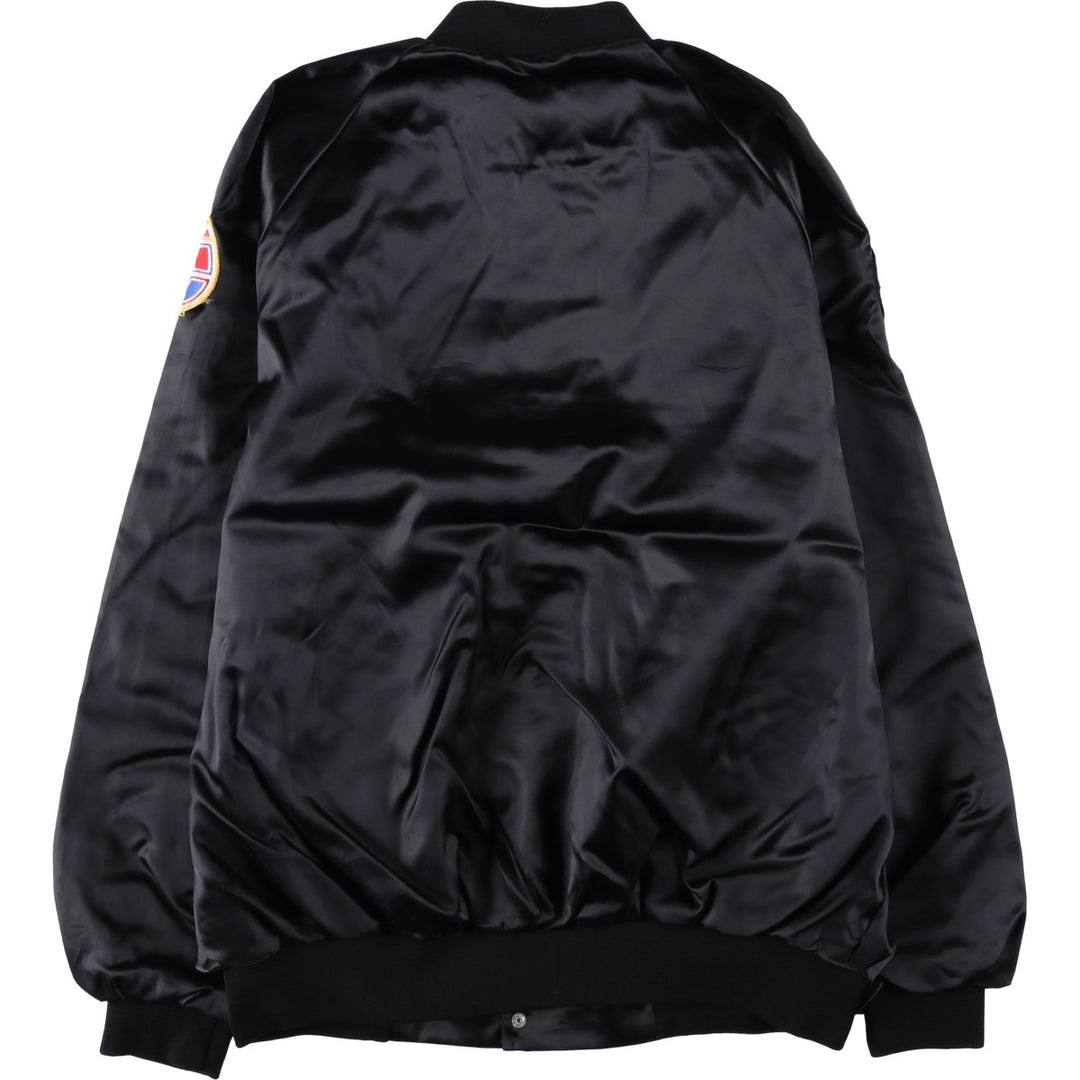 80s-90'S Cardinal Nylon Varsity Jacket Award Jacket Made in USA Men's XL equivalent Vintage Nylon black type Vintage Second Hand